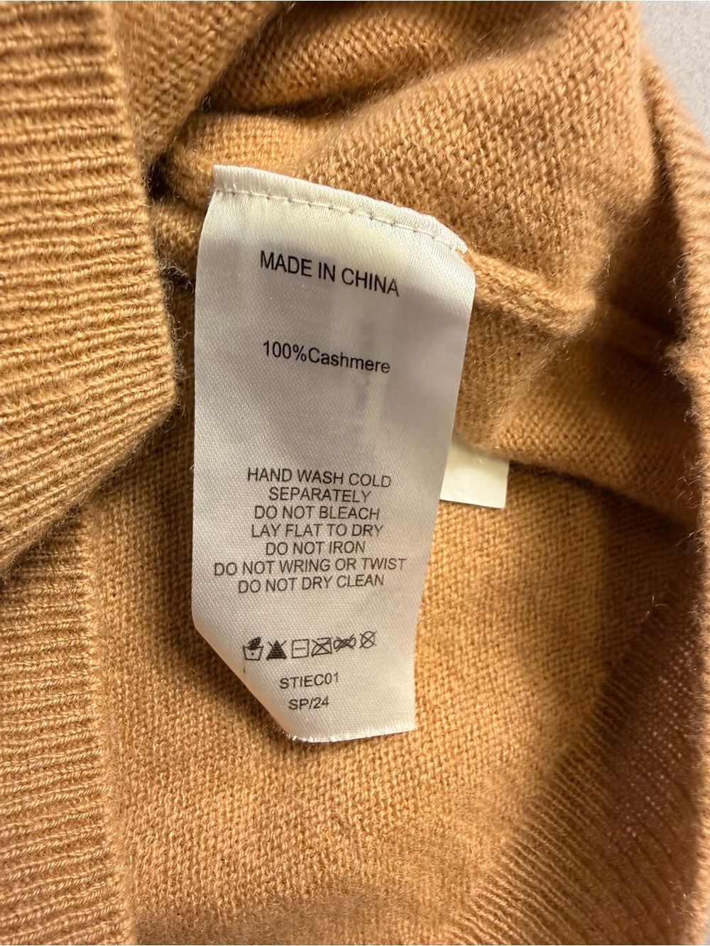 Quince Women’s Mongolian Cashmere Crewneck Sweater in Camel Tan Small - Picture 8 of 9